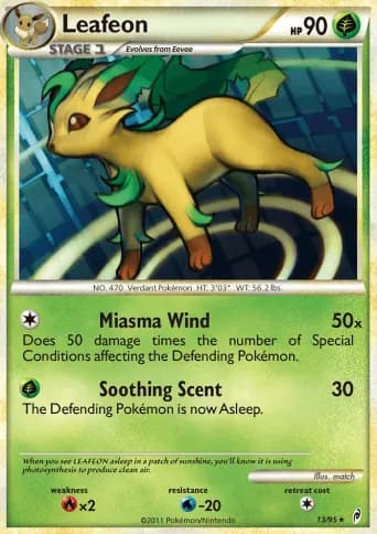 Leafeon Pokémon card #13