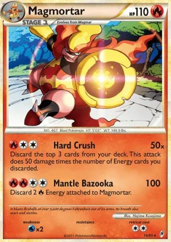 Magmortar Pokémon card #16