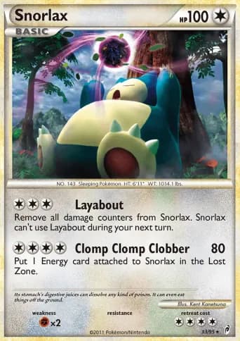 Snorlax Pokémon card #33