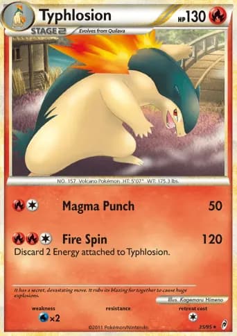 Typhlosion Pokémon card #35