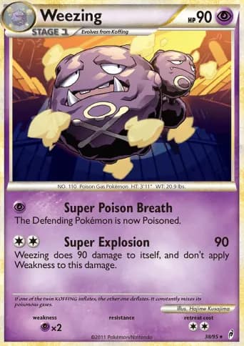 Weezing Pokémon card #38