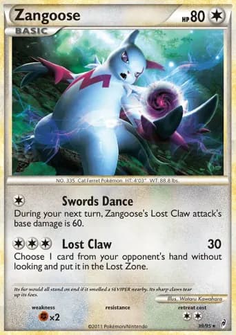 Zangoose Pokémon card #39