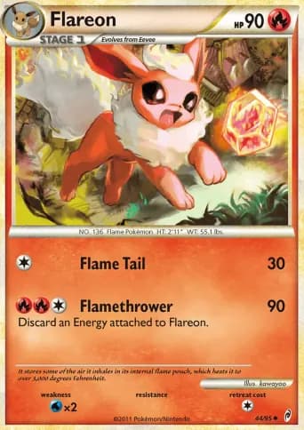 Flareon Pokémon card #44
