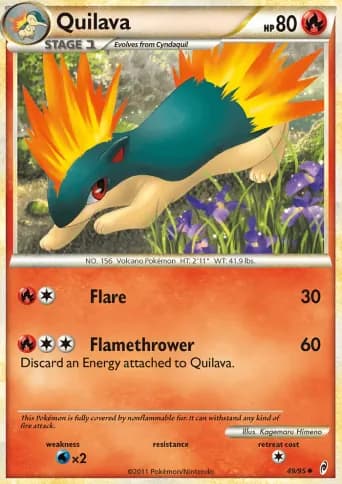 Quilava Pokémon card #49