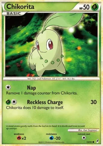 Chikorita Pokémon card #53