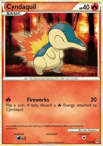 Cyndaquil Pokémon card #55