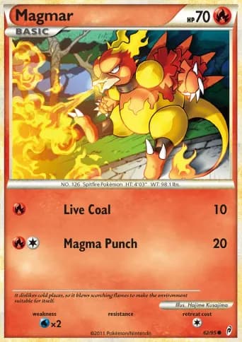 Magmar Pokémon card #62