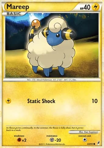 Mareep Pokémon card #63