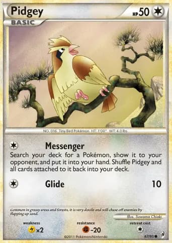 Pidgey Pokémon card #67