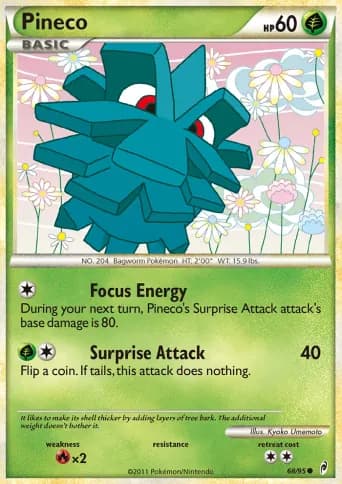 Pineco Pokémon card #68
