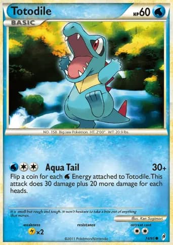 Totodile Pokémon card #74