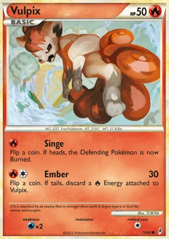 Vulpix Pokémon card #75
