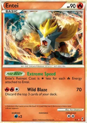 Entei Pokémon card #SL3