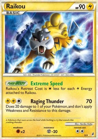 Raikou Pokémon card #SL9