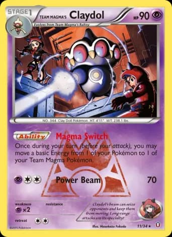 Team Magma's Claydol Pokémon card #11