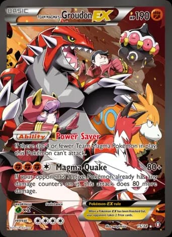 Team Magma's Groudon EX Pokémon card #15