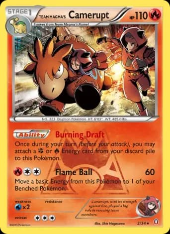 Team Magma's Camerupt Pokémon card #2
