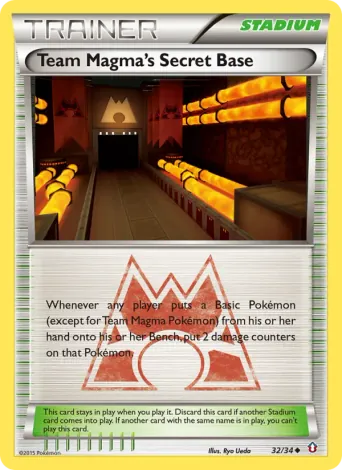 Team Magma's Secret Base Pokémon card #32
