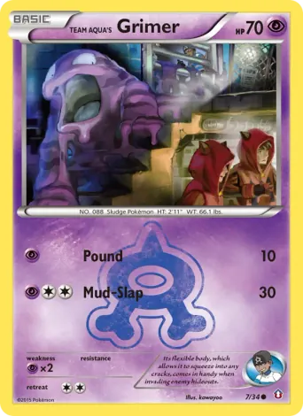 Team Aqua's Grimer Pokémon card #7