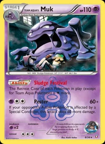 Team Aqua's Muk Pokémon card #8