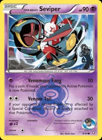 Team Aqua's Seviper Pokémon card #9