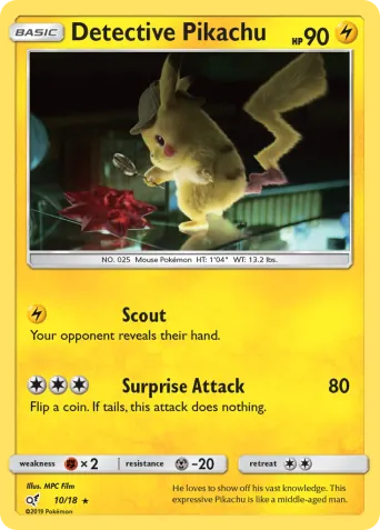 Detective Pikachu Pokémon card #10