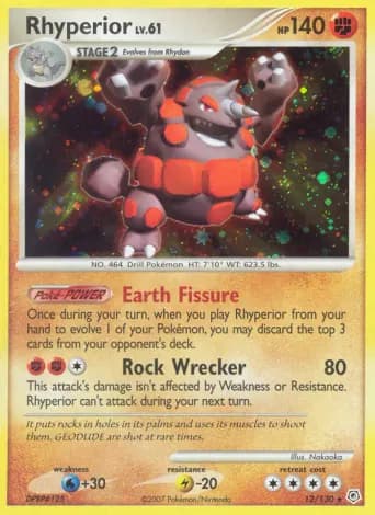 Rhyperior Pokémon card #12