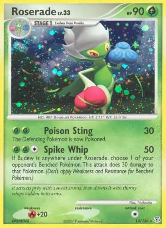 Roserade Pokémon card #13