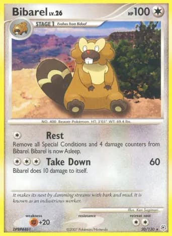 Bibarel Pokémon card #20