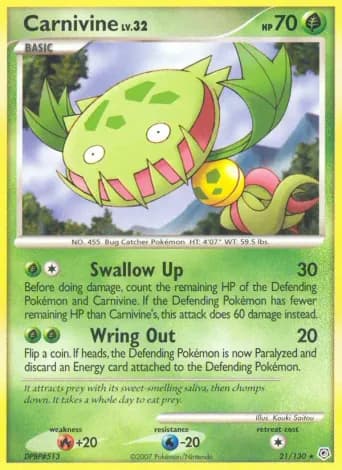 Carnivine Pokémon card #21