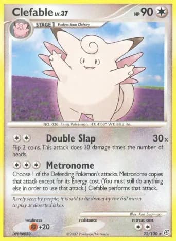 Clefable Pokémon card #22