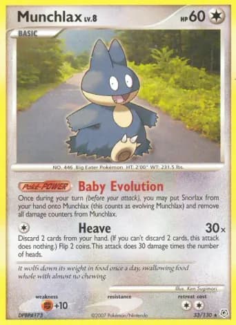 Munchlax Pokémon card #33