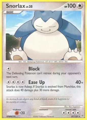 Snorlax Pokémon card #37