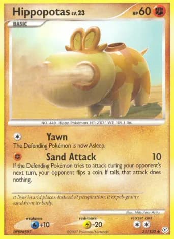 Hippopotas Pokémon card #51