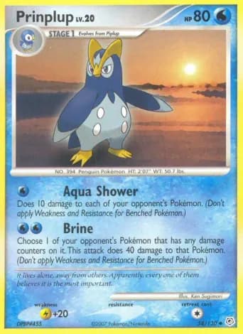 Prinplup Pokémon card #58