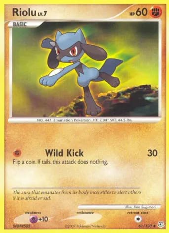Riolu Pokémon card #61