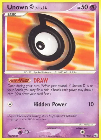 Unown D Pokémon card #68