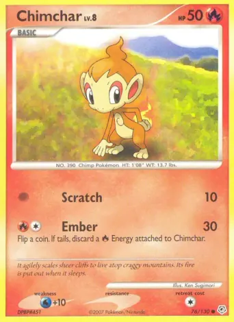 Chimchar Pokémon card #76