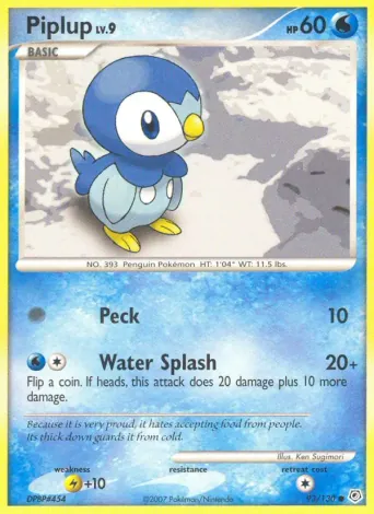 Piplup Pokémon card #93