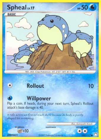 Spheal Pokémon card #102