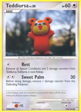 Teddiursa Pokémon card #105