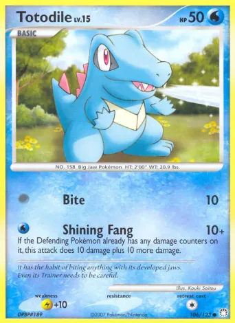 Totodile Pokémon card #106