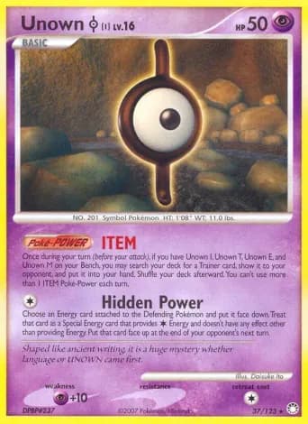 Unown I Pokémon card #37