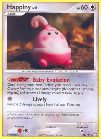 Happiny Pokémon card #52