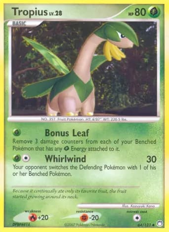 Tropius Pokémon card #64