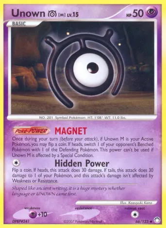 Unown M Pokémon card #66