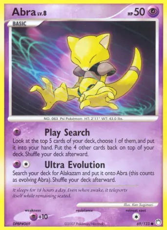 Abra Pokémon card #69