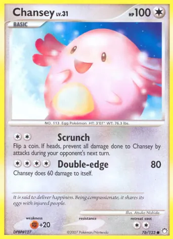 Chansey Pokémon card #76
