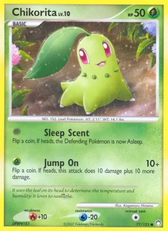 Chikorita Pokémon card #77
