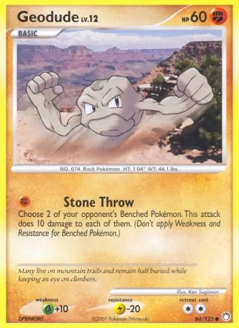 Geodude Pokémon card #84